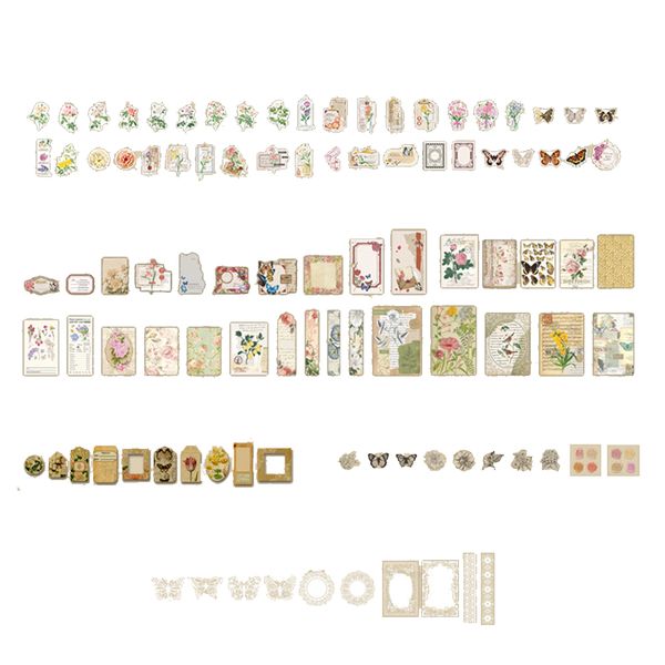 Craft 200pcs Spring Scrapbooking Journalling Stickers &amp; Decor Paper Set