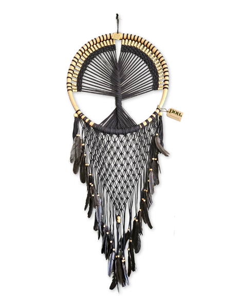Bali Dream Catcher Handmade with Bamboo - Black Size XL
