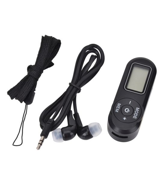 Mini Portable FM Radio With Digital Tuning LCD Display, With Headphon