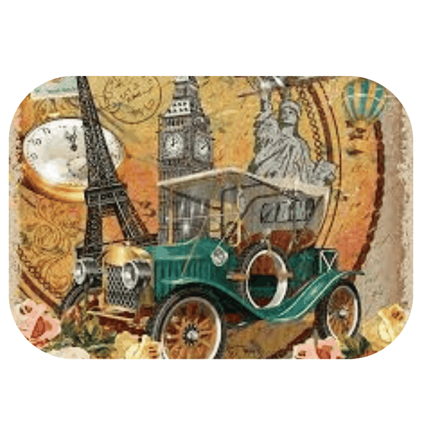 Vintage Green Car Printed Mouse Pad image
