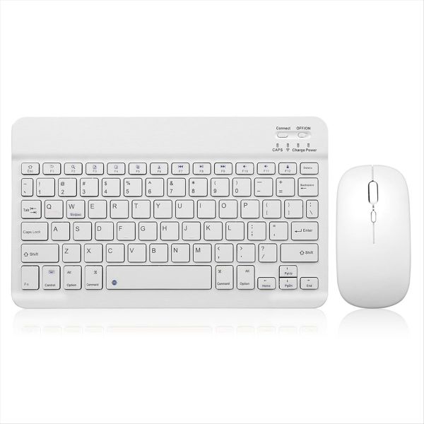 10 Inch Bluetooth Keyboard Ultra-Slim Wireless Mouse Keyboard Set A