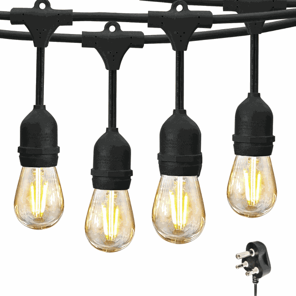 Stellar Lighting 10 LED Festoon Vintage Bulb Outdoor String Lights - 10m