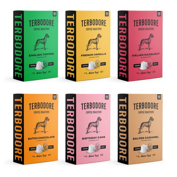 Terbodore Full Flavour Variety - 60 Nespresso Compatible Coffee Capsules