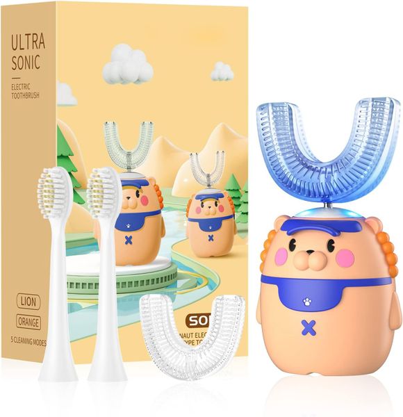 Kids Electric Toothbrushes, Rechargeable U Shaped Ultrasonic Toothbrush
