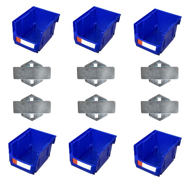Pegboard Compatible Workshop Storage Bin Box 6 Pack