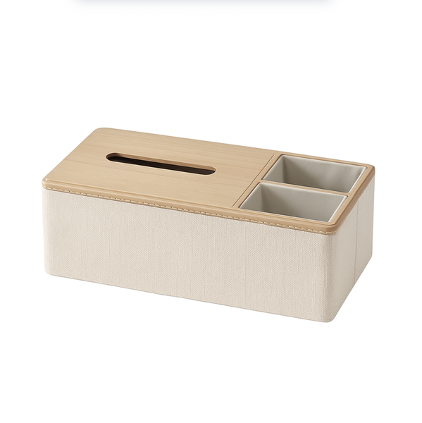 2-in-1 Linen Tissue &amp; Storage Box