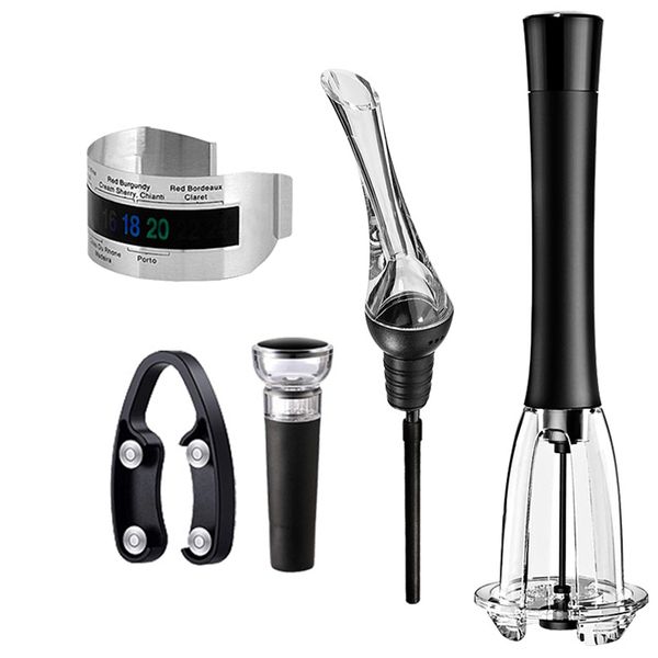 Practical Creative 5-in-1 Simple Manual Pneumatic Bottle Opener Gift Set