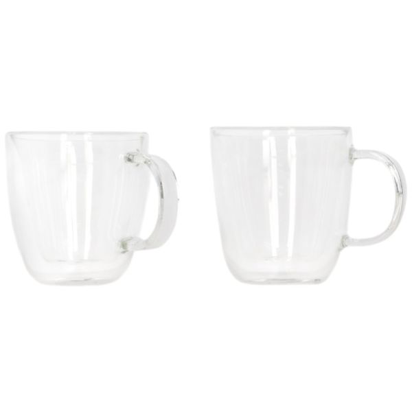 Danny Home Double Walled Glass Mug with Handle 150ml