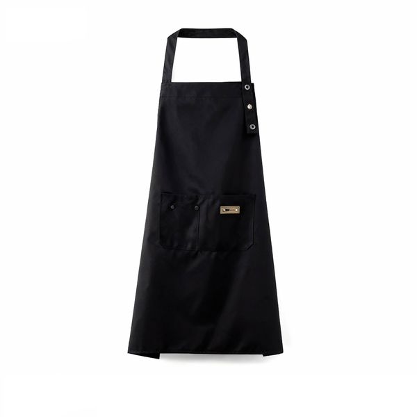 Professional Brown Adjustable Apron with Front Pocket - Durable, Easy-Clean