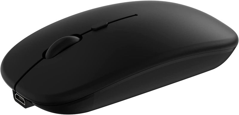 TUFF-LUV Bluetooth Slim Mouse + USB Wireless - Plain Black