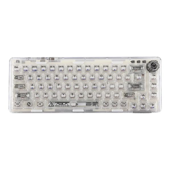 Aula F68 Transparent Wireless White Switch Mechanical Keyboard