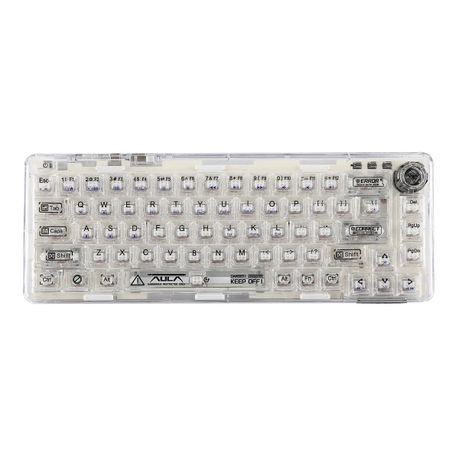 Aula F68 Transparent Wireless White Switch Mechanical Keyboard Image