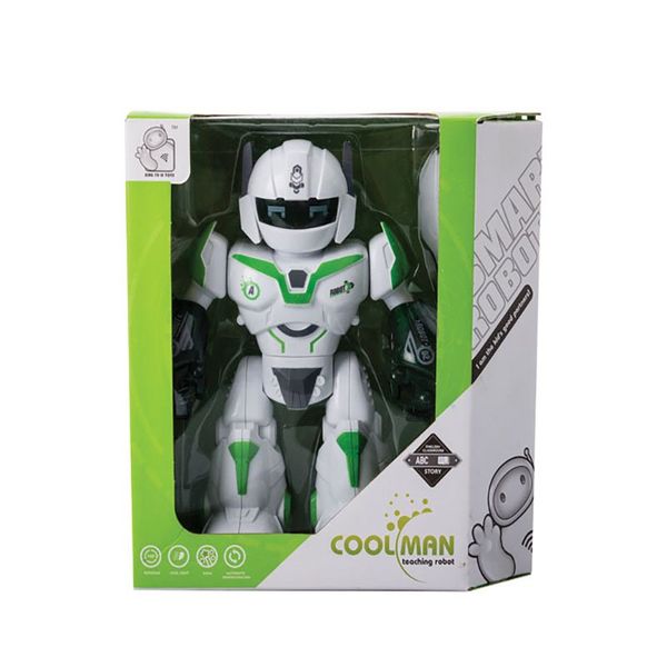Battery Operated Robot Green 22x17cm