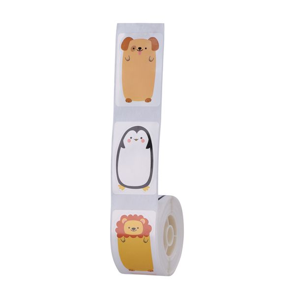 Niimbot - D101 - R25x39 - 160 Labels Per Roll - Animals Design