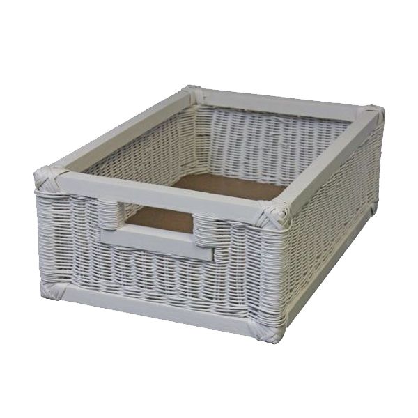Kitchen Cane Basket White (390X500X170MM) Shop Today. Get it Tomorrow