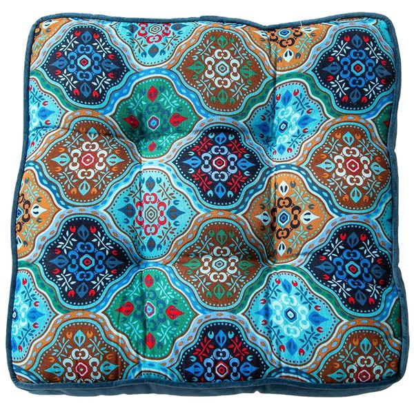 Decor Soft Boho Velvet Chair &amp; Floor Square Cushion - 40cm