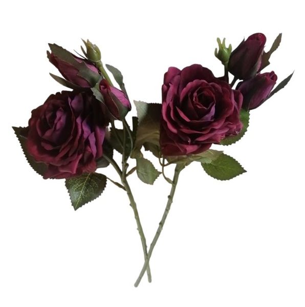 2 Stems Simulation Roses Real Touch Artificial Flowers