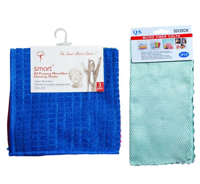 Pack of 6 - Microfibre Dish Towel Dishcloth Dish Cloth