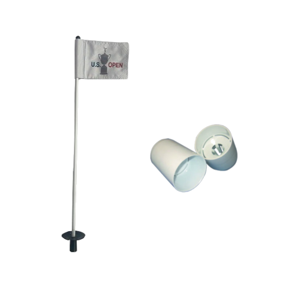 Putting Green Pole, Cup &amp; The Majors Flag - US Open