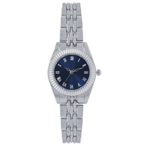Digitime Retro Watch [Silver &amp; Navy]