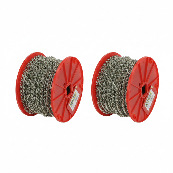 Krafft Nickel Plated Twist Link Chain 2.4mm x 30m for Crafts - 2 Pack