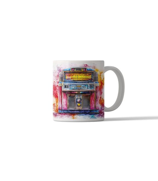 Retro Jukebox Music DSG 2 Printed Coffee Mug