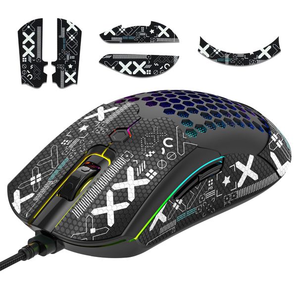 M5 RGB Wired Honeycomb Gaming Mouse 12000DPI 65g