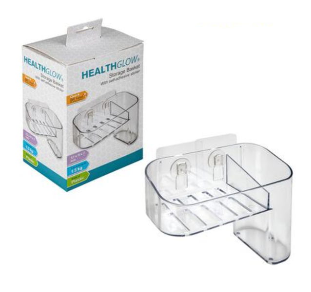Health Glow - Self Adhesive Storage Basket (12x9x7cm)