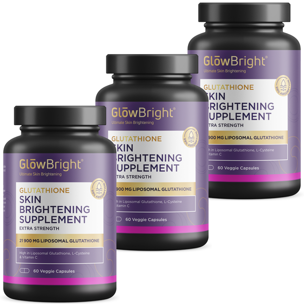 Glow Bright Glutathione Skin Brightening Capsules - 3 Months' Supply