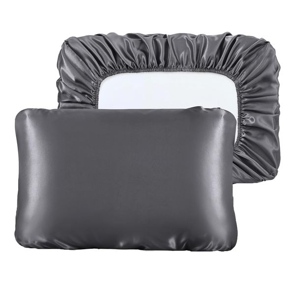 Plain Satin Bonnet Elasticated Band Pillowcase