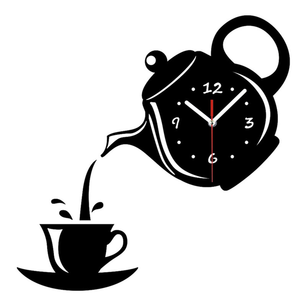 Creative Diy Acrylic Coffee Cup Teapot 3D Wall C image