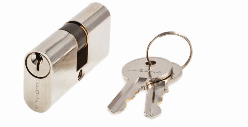 Sanlic Jaguar Nickel Plated Oval Cylinder Small 54mm