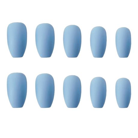 Plain Blue Long Square Fake Nails 24 Piece | Buy Online in South Africa |  