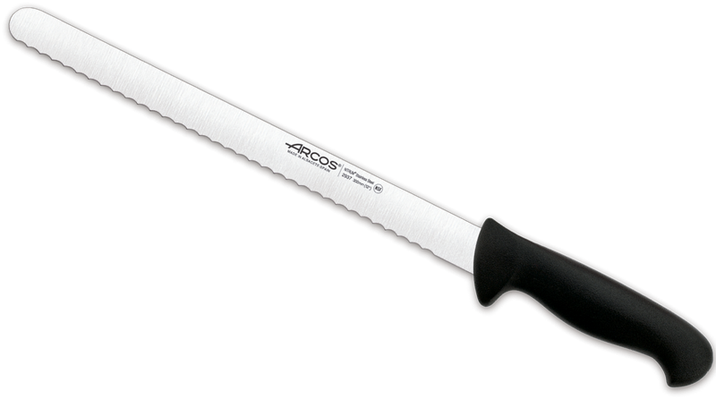 Knife 300mm Serrated With Black Handle Arcos - 2900 Series