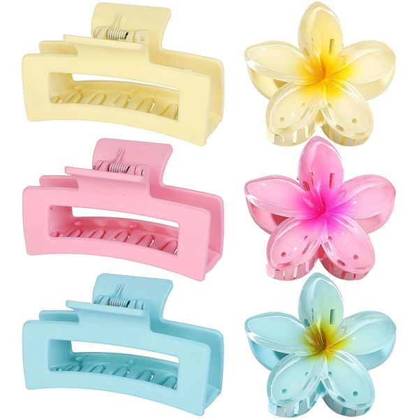 Fresh Candy Coloured Hair Clip Hair Accessory -6-Piece Set