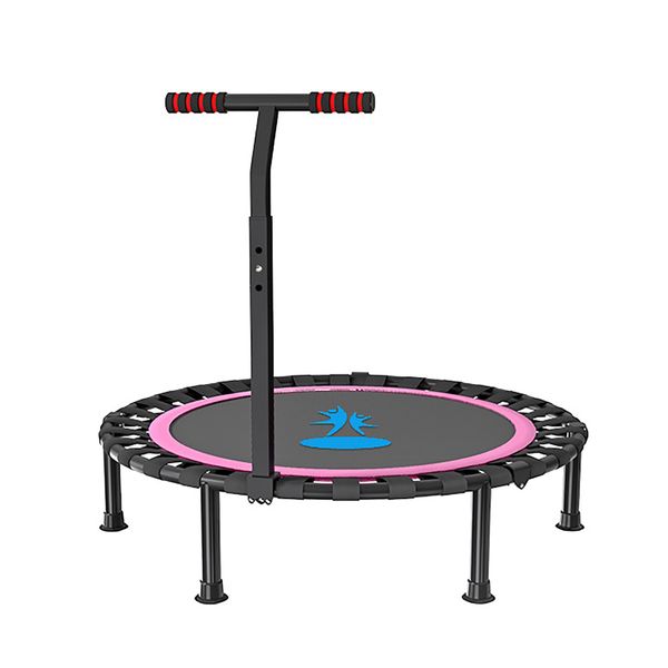40" Foldable Fitness Trampoline with Adjustable Handrail