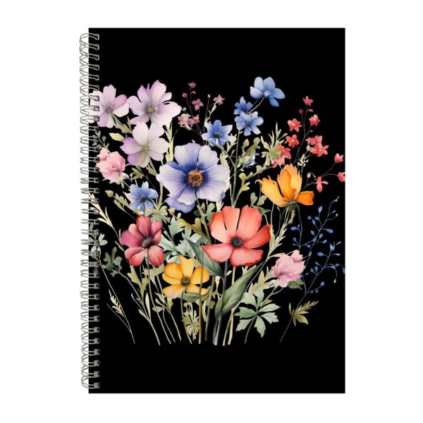 Wild Flowers 11 A4 Notebook Spiral Lined Trendy Notepad Idea 396