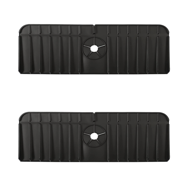 Silicone Kitchen Faucet and Tap Splash Guard - 2 Pack