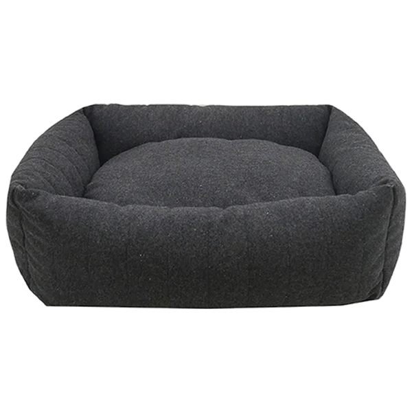 Rosewood Grey Felt with Memory Foam Square Bed Small