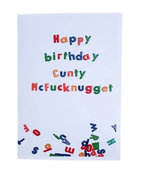 Funny Birthday Card - Happy Birthday Hunty McHuckNugget
