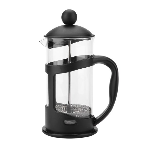 Portable Stainless Steel Glass French Press Coffee Pot 600mL for Home