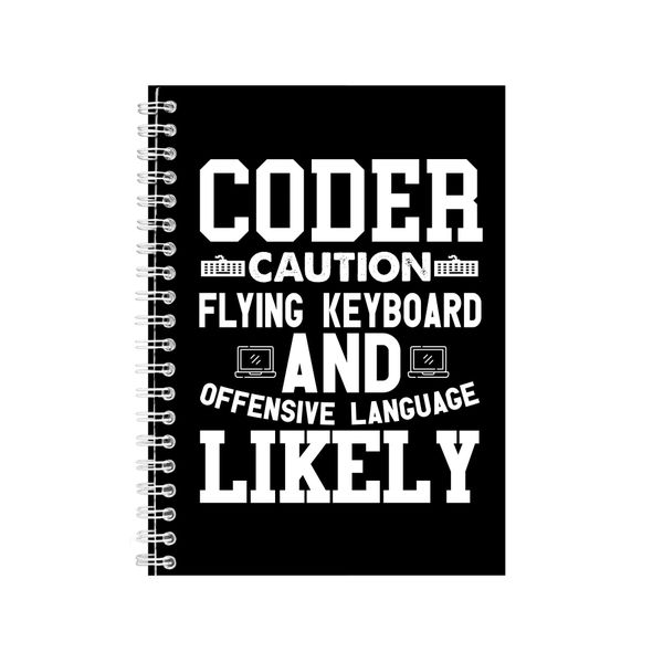 Coder Wire Bound Notebooks Coding Gift Idea Writing Books Notepad