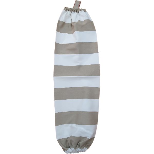 Plastic Bag Holder Beige Stripe