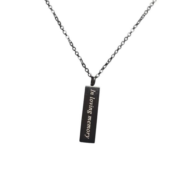 Memory Pendant and Chain - Stainless Steel Cremation Jewellery