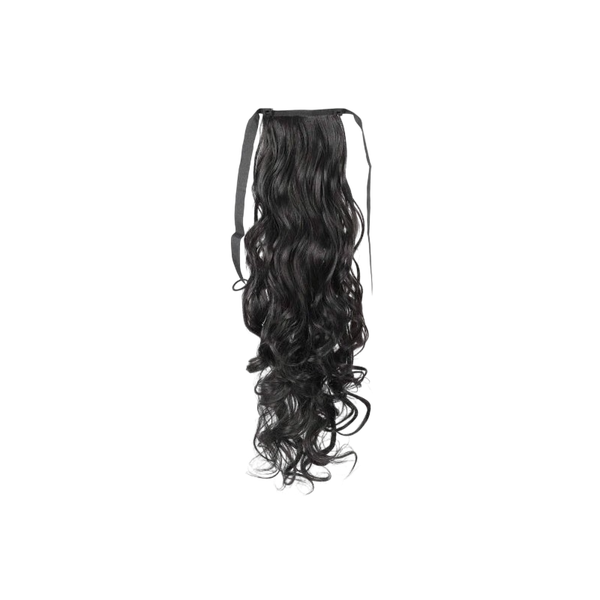 Color 1b 40cm XXL Body Wave 100% Brazilian Remy Human Hair Tie On Ponytail