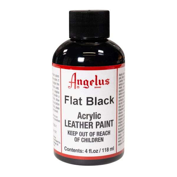 Angelus Acrylic Leather Paint - Flat Black 4oz