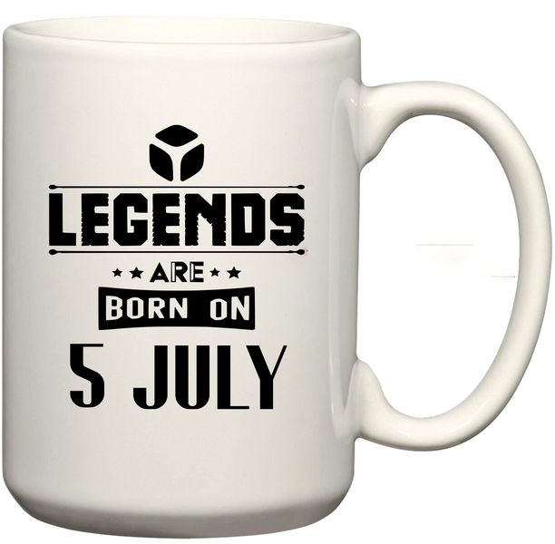 Legends Are Born on 5 July Birthday Coffee Mug