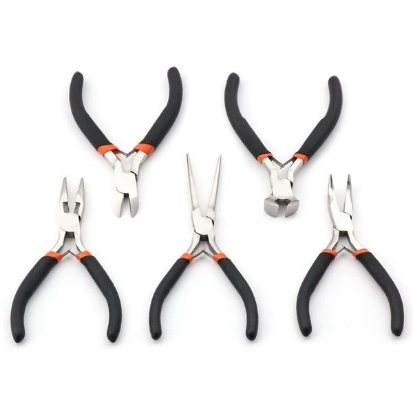 Professional 5-Piece Mini Pliers Set Jewelry Making Craft &amp; Repair Tools AN