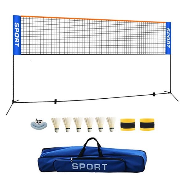 Adjustable Badminton Tennis Pickleball Net Training Rack Set Portable