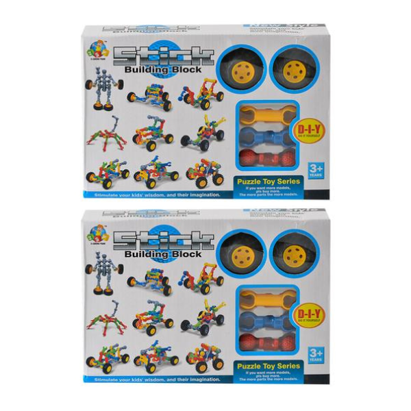 2 Building Block DIY Stick Set
